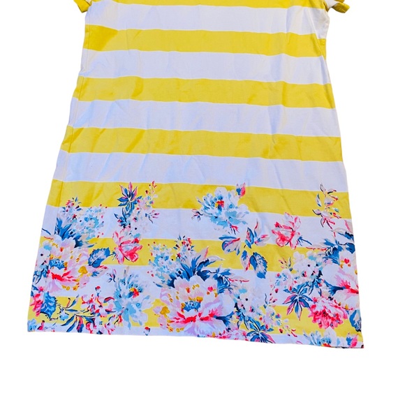 Joules Lemon Border Floral Riviera‎ Print Jersey Dress Preppy Yellow - Picture 6 of 9